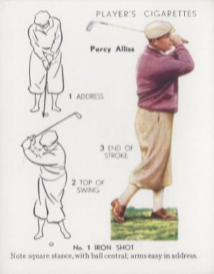 1939 John Player & Sons Percy Alliss #2 Golf Card