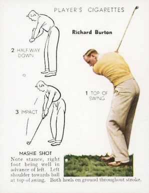 1939 John Player & Sons Richard Burton #6 Golf Card