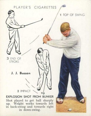 1939 John Player & Sons J.J. Busson #7 Golf Card