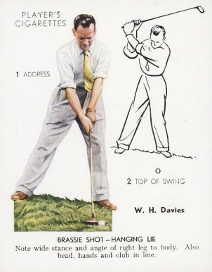 1939 John Player & Sons W.H. Davies #12 Golf Card