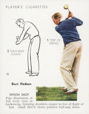 1939 John Player & Sons Bert Hodson #17 Golf Card
