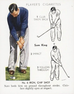 1939 John Player & Sons Sam King #18 Golf Card