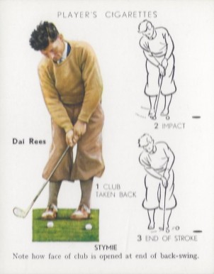 1939 John Player & Sons Dai Rees #22 Golf Card