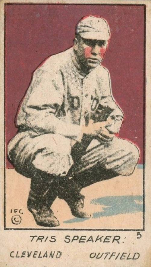 1920 Strip Card Tris Speaker #5 Baseball Card