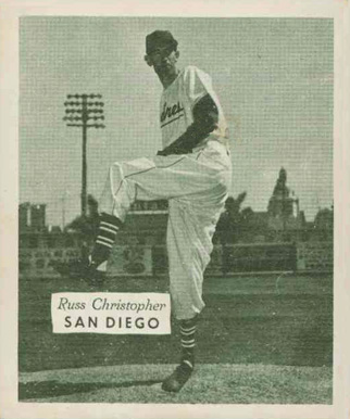 1951 Hage's Dairy Russ Christopher # Baseball Card