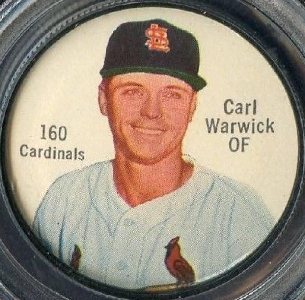 1962 Salada-Junket Coin Carl Warwick #160 Baseball Card