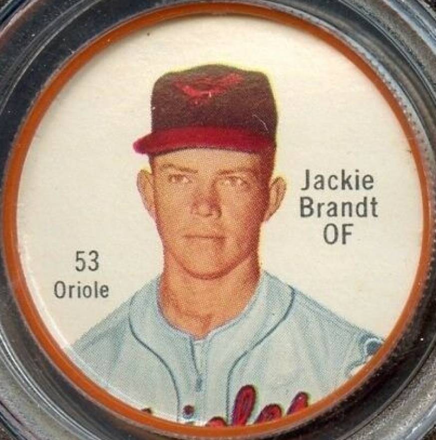 1962 Salada-Junket Coin Jackie Brandt #53 Baseball Card