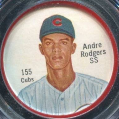 1962 Salada-Junket Coin Andre Rodgers #155 Baseball Card
