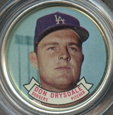 1964 Topps Coins Don Drysdale #34 Baseball Card