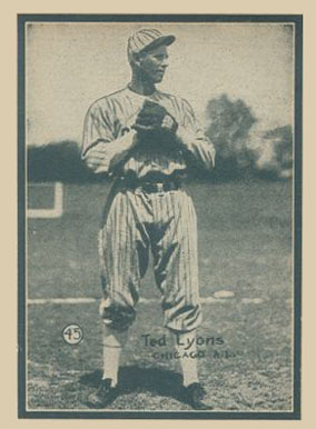1931 Strip Card Hand Cut Ted Lyons #45 Baseball Card