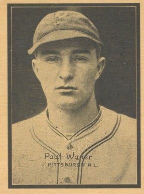 1931 Strip Card Hand Cut Paul Waner #34e Baseball Card