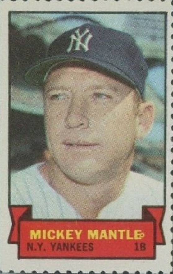 1969 Topps Stamps Mickey Mantle # Baseball Card