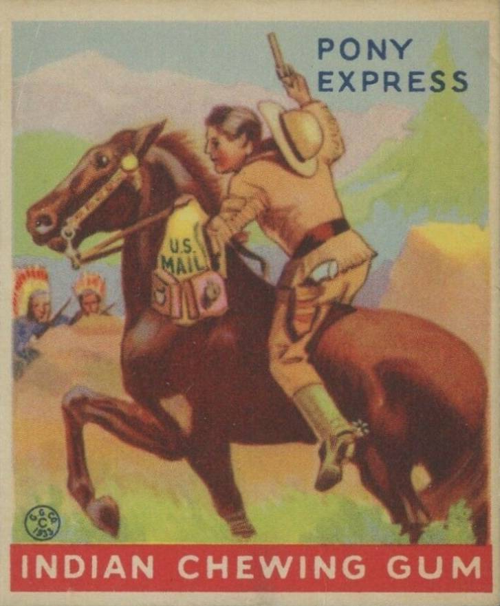 1933 Indian Gum Pony Express #76 Non-Sports Card