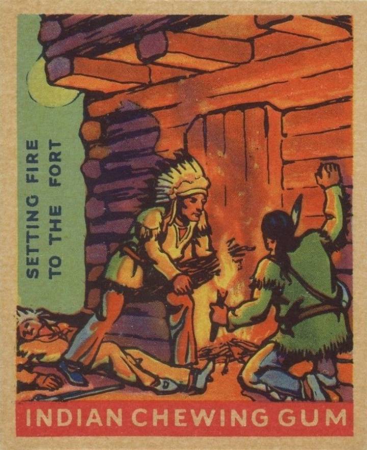 1933 Indian Gum Setting Fire to the Fort #171 Non-Sports Card