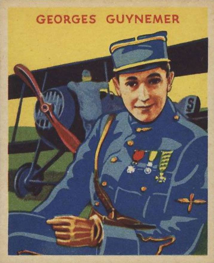 1934 National Chicle Sky Birds Capt. Georges Guynemer #21 Non-Sports Card