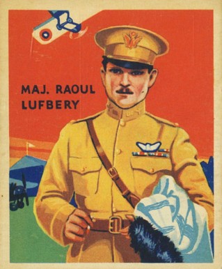 1934 National Chicle Sky Birds Maj. Raoul Lufberry #22 Non-Sports Card
