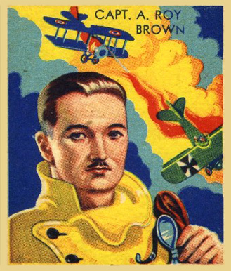 1934 National Chicle Sky Birds Capt. A. Roy Brown #77 Non-Sports Card