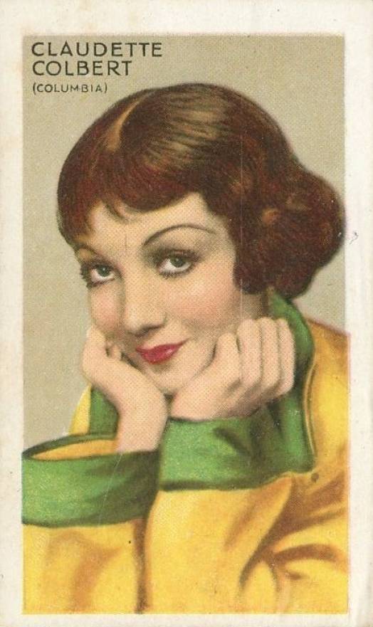 1934 Gallaher Ltd. Champions of Screen & Stage Claudette Colbert #13 Non-Sports Card