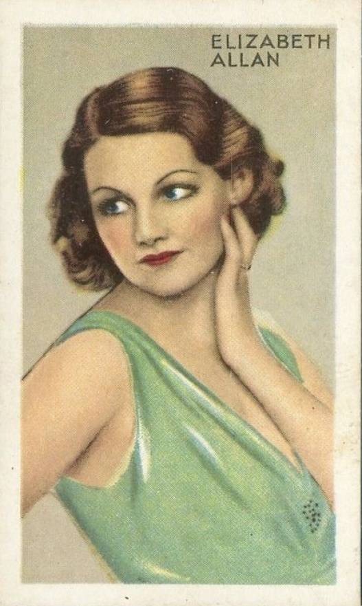 1934 Gallaher Ltd. Champions of Screen & Stage Elizabeth Allan #22 Non-Sports Card