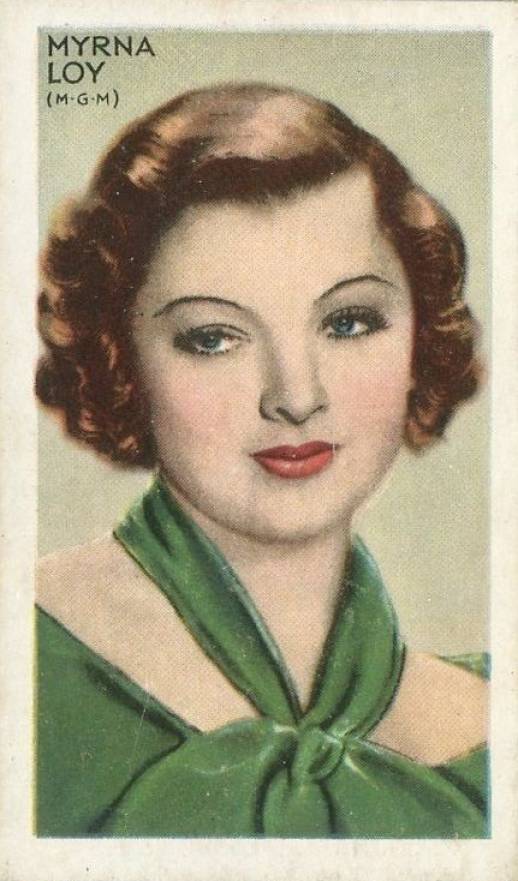 1934 Gallaher Ltd. Champions of Screen & Stage Myrna Loy #37 Non-Sports Card