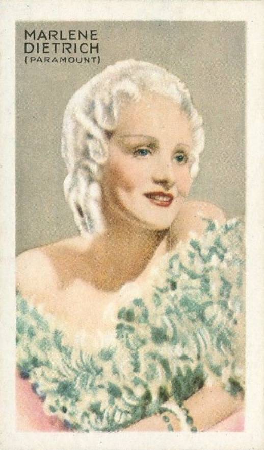1934 Gallaher Ltd. Champions of Screen & Stage Marlene Dietrich #47 Non-Sports Card