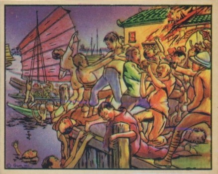1938 Horrors of War River Gate Is Death Trap For Chinese In Rout #78 Non-Sports Card