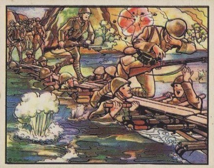 1938 Horrors of War Japanese Human Bridges Aid Advance #229 Non-Sports Card