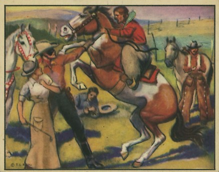 1940 Gum Inc. Lone Ranger Threatening Hoofs #23 Non-Sports Card
