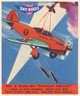 1941 Goudey Sky Birds English. Hawker Henley #3 Non-Sports Card