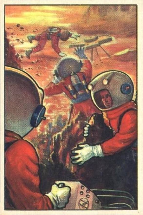 1951 Jets, Rockets, Spacemen Observing Martian Dust Storm #31 Non-Sports Card