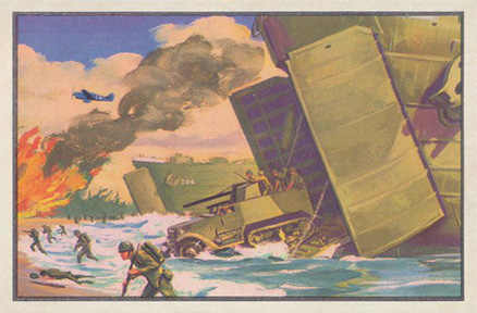 1954 Bowman U.S. Navy Victories Saipan Victory #41 Non-Sports Card