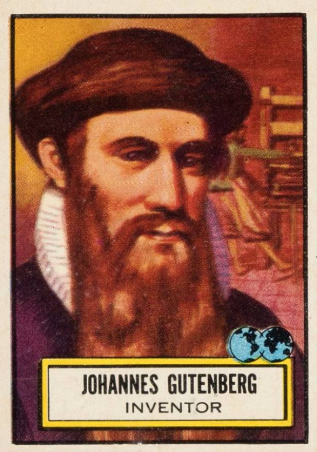 1952 Look 'N See Johannes Gutenberg #129 Non-Sports Card