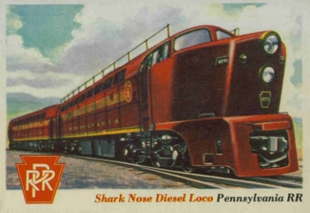 1955 Topps Rails & Sails Shark Nose Diesel Loco #22 Non-Sports Card