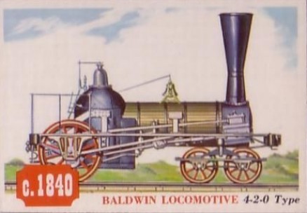 1955 Topps Rails & Sails Baldwin Locomotive #129 Non-Sports Card