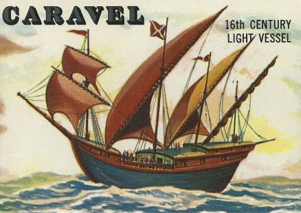 1955 Topps Rails & Sails Caravel #134 Non-Sports Card