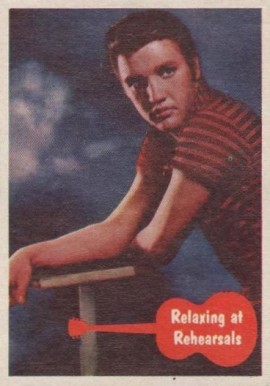 1956 Elvis Presley Relaxing at Rehearsal #3 Non-Sports Card