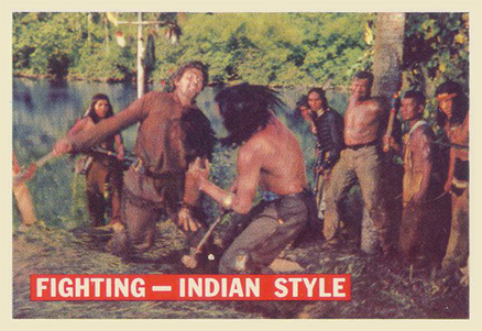 1956 Davy Crockett Orange Fighting-Indian Style #33 Non-Sports Card