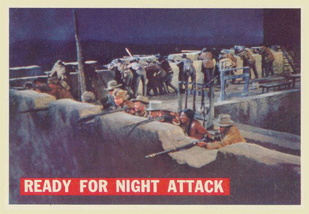 1956 Davy Crockett Orange Ready For The Night Attack #56 Non-Sports Card