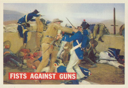 1956 Davy Crockett Orange Fists Against Guns #71 Non-Sports Card