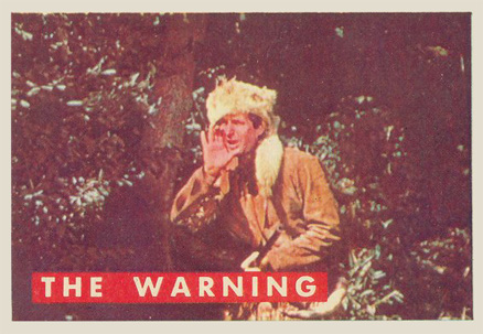 1956 Davy Crockett Green Back The Warning #9A Non-Sports Card