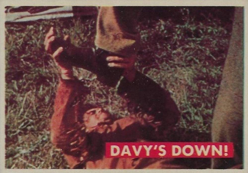 1956 Davy Crockett Green Back Davy's Down #36A Non-Sports Card