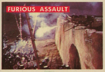 1956 Davy Crockett Green Back Furious Assault #60A Non-Sports Card
