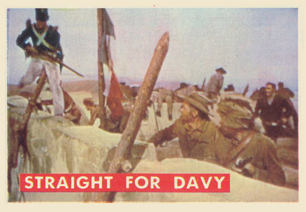 1956 Davy Crockett Green Back Straight For Davy #74A Non-Sports Card