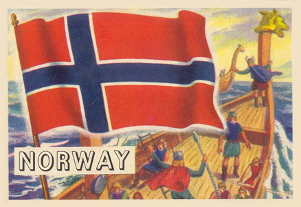 1956 Flags of World Norway #77 Non-Sports Card