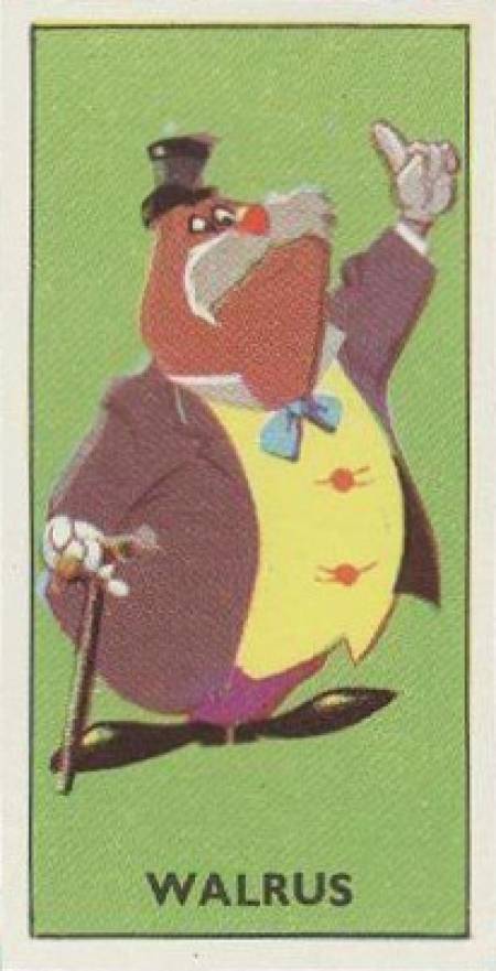 1957 Barratt-Walt Disney Characters 2nd Series Walrus #38 Non-Sports Card