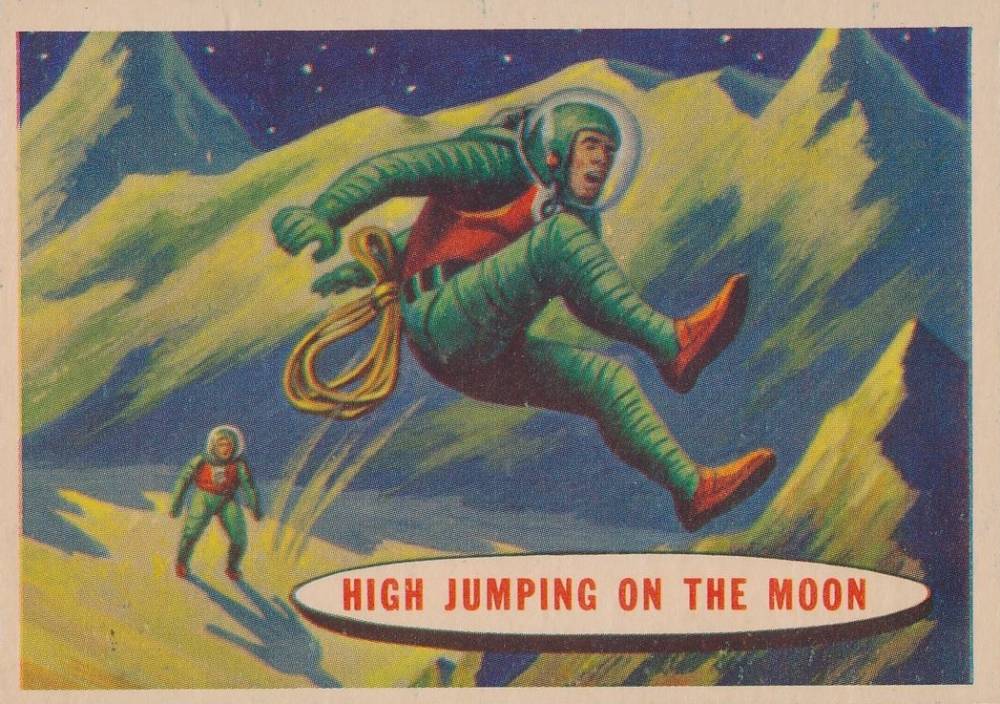 1957 Target: Moon High Jumping On The Moon #37 Non-Sports Card