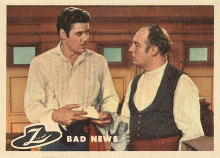1958 Zorro Bad News #5 Non-Sports Card