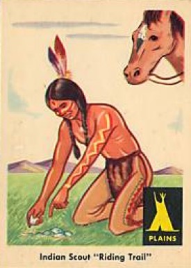 1959 Indian Trading Card Indian Scout Riding Trail #2 Non-Sports Card