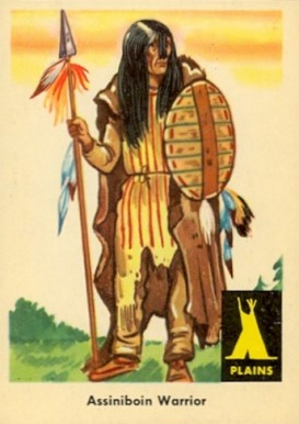 1959 Indian Trading Card Assiniboin Warrior #18 Non-Sports Card