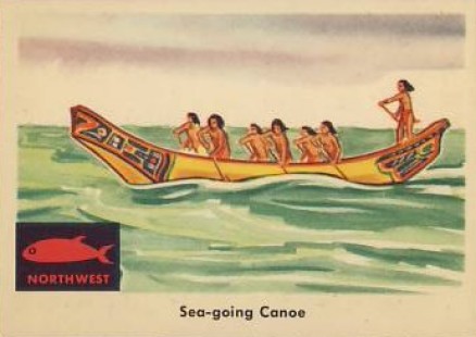 1959 Indian Trading Card Sea-Going Canoe #48 Non-Sports Card